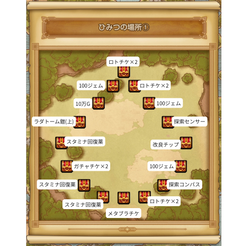 ひみつの場所① 宝箱マップ