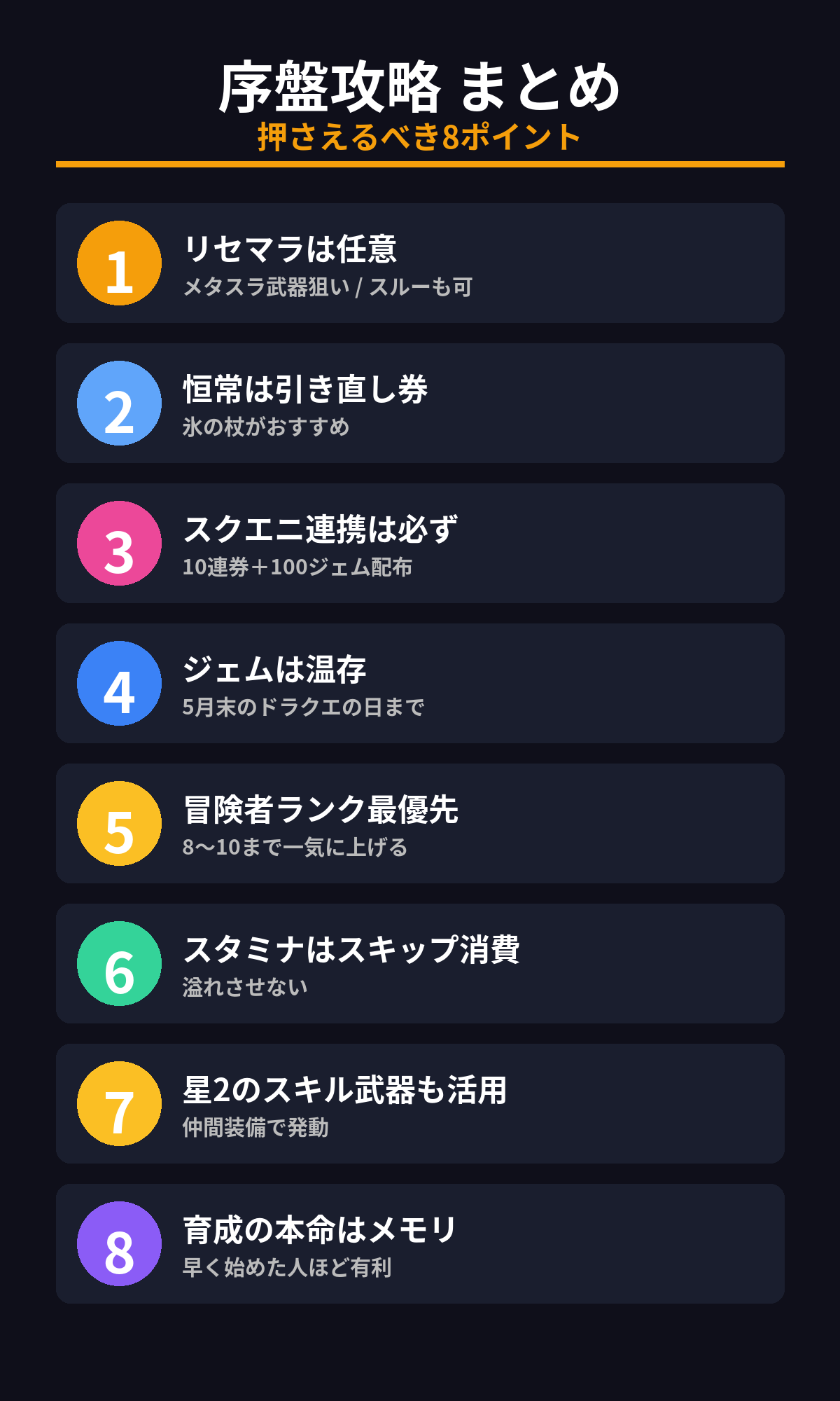 スマグロ序盤攻略8ポイントまとめ